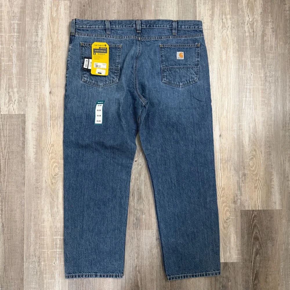 Carhartt Relaxed Fit 5-Pocket Jeans Mens Dark Wash Denim-size 42x30 *NEW w tags*